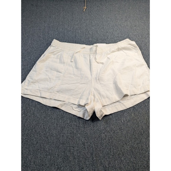 Old Navy Pants - Old‎ Navy Womens 2X High Rise Linen Blend Shorts Cream Off White 3.5 Inseam NWT
